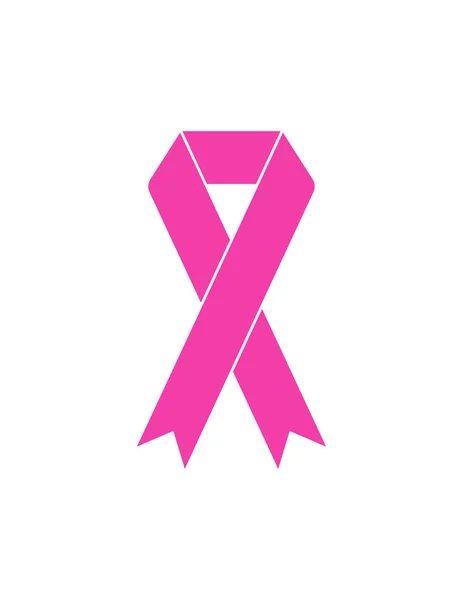 Göğüs Kanseri Farkındalık Kurdelesi Ikon Vektör Çizimi — Stok Vektör