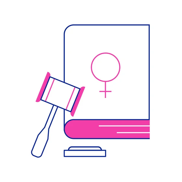 Law Woman Flat Icon Vector Illustration — Stock Vector