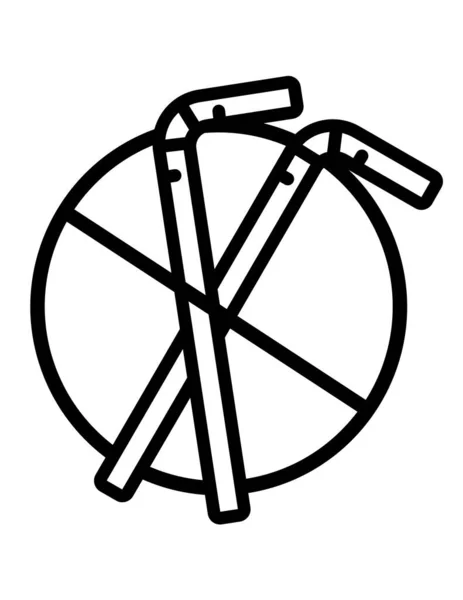 Verbotsschild Symbol Vektor Illustration — Stockvektor