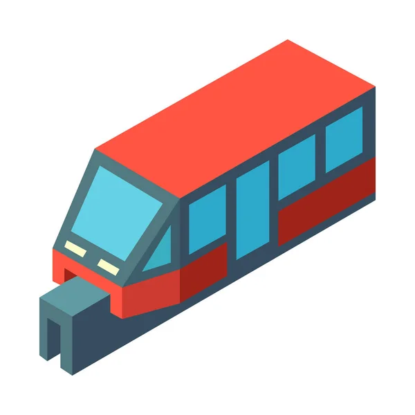 Monorail Flat Icon Vector Illustration — Stock Vector