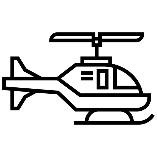 Helicóptero Icon Vector Ilustração — Vetor de Stock