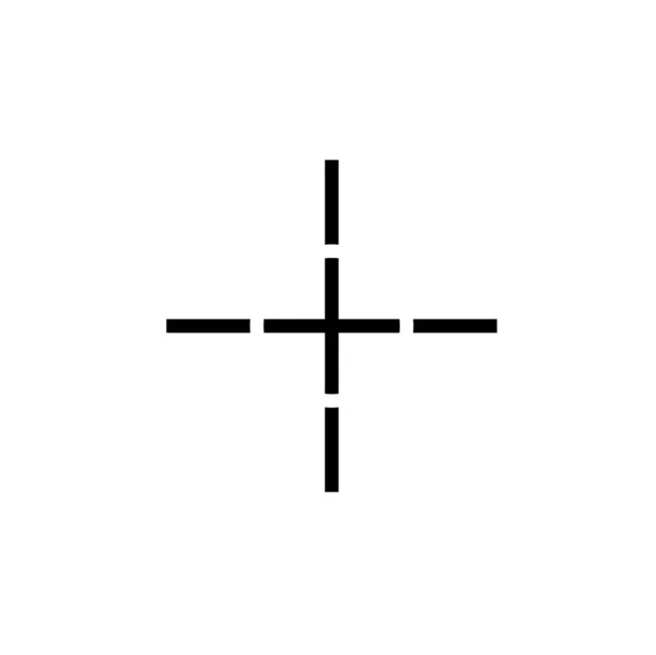 Croce Icona Vettore Nero — Vettoriale Stock