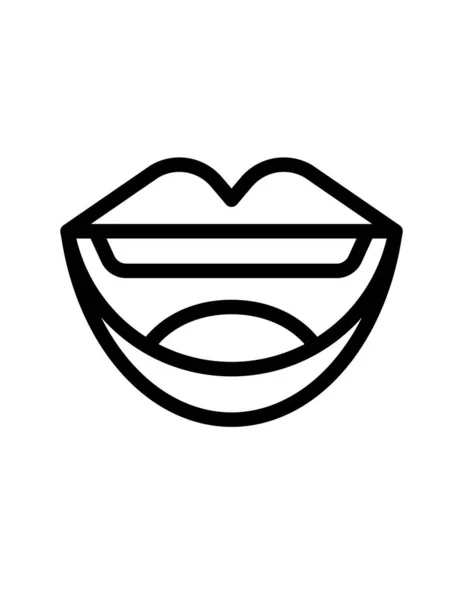 口のウェブアイコンベクトルイラスト — ストックベクタ