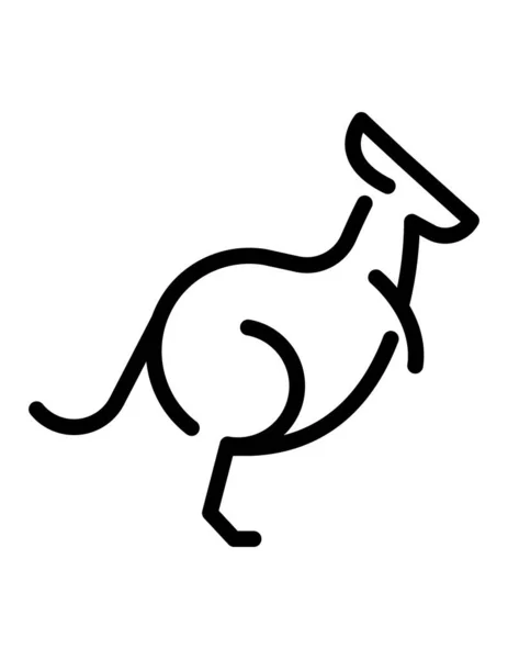 Ilustracja Wektorowa Ikony Kangura — Wektor stockowy