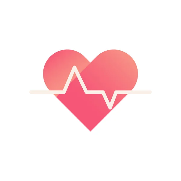 Corazón Icono Plano Vector Ilustración — Vector de stock