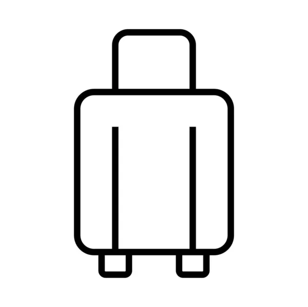 白色孤立的手提箱的矢量图标 — 图库矢量图片