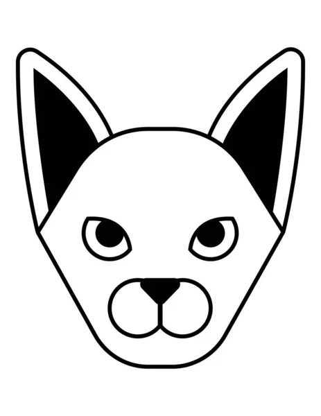 Niedliche Katze Gesicht Symbol Vektor Illustration Design — Stockvektor