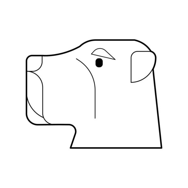 Pes Ploché Ikony Vektorové Ilustrace — Stockový vektor