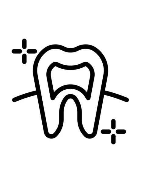 Tooth Web Icon Vector Illustration — Stock Vector