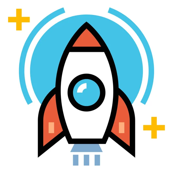 Rocket Icon White Background — Stock Vector