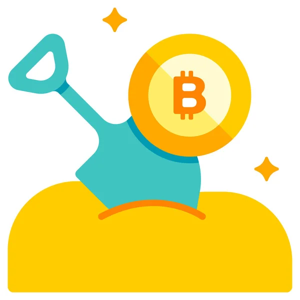 Bitcoin Icono Ilustración Vectorial — Vector de stock