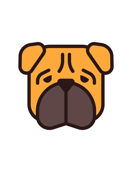 Дизайн Векторной Иллюстрации Иконок Персонажей Собак — стоковый вектор
