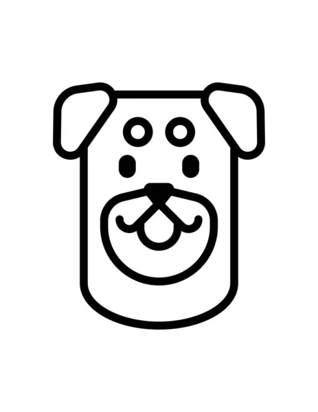 Cute Dog Icon Vector Illustration — Stock Vector
