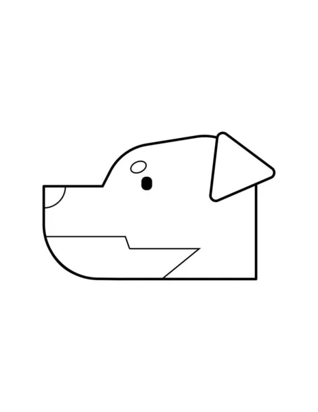 Koiran Kuvake Sarjakuva Tyyli Eristetty Valkoisella Taustalla Eläinten Symbolivektorin Kuvitus — vektorikuva