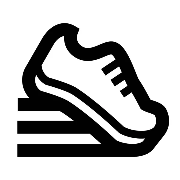 Deporte Zapatos Vector Línea Icono — Archivo Imágenes Vectoriales