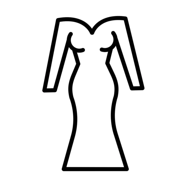 Moda Vestido Vector Icono — Archivo Imágenes Vectoriales