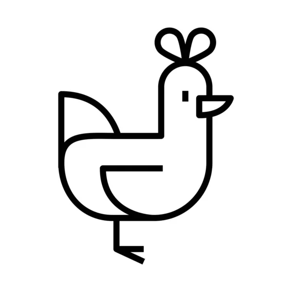 Icono Web Pollo Ilustración Vectorial — Vector de stock