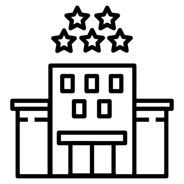 Ikona Sieci Hotelowej Ilustracja Wektora — Wektor stockowy