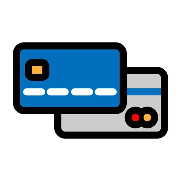 Ikona Karty Kredytowej Ilustracja Wektora — Wektor stockowy