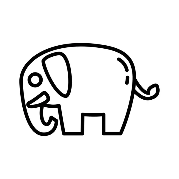 Olifant Web Icoon Vectorillustratie — Stockvector