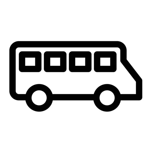 Skolbuss Ikonen Vektor Illustration — Stock vektor