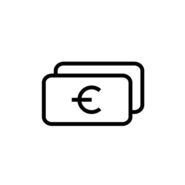 Euro Sign Icon Vector Illustration — Stock Vector