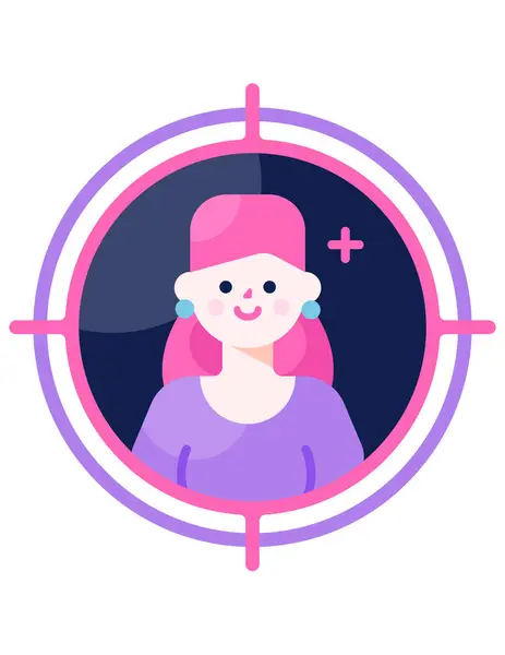 Mujer Icono Web Ilustración Vectorial — Vector de stock