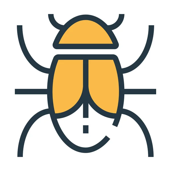 Bug Lapos Vektor Ikon — Stock Vector