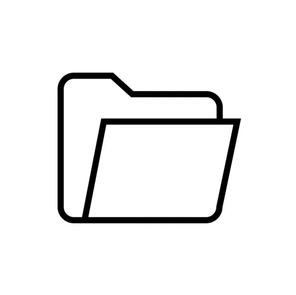 Ilustrasi Vektor Ikon Folder - Stok Vektor