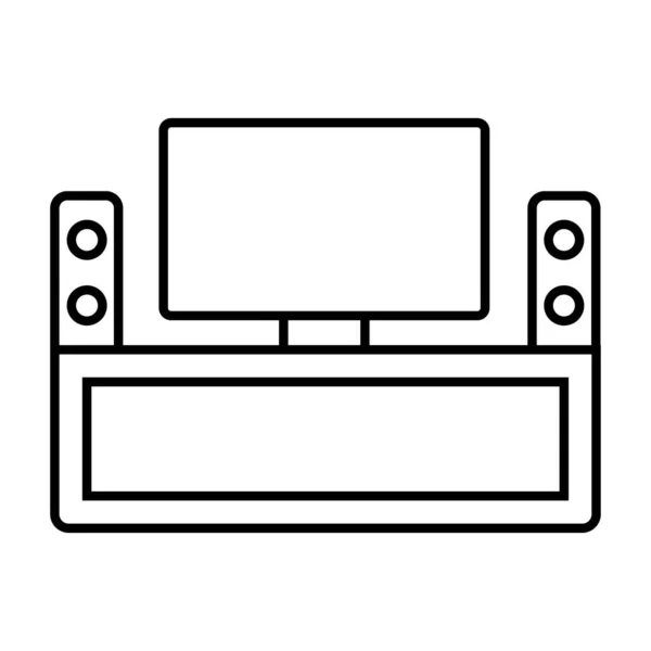 Ikona Telewizji Internetowej Wektor Ilustracja — Wektor stockowy