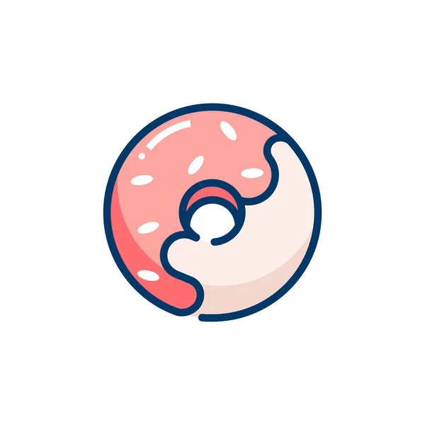 Doughnut Icon Vector Illustration — Stock Vector
