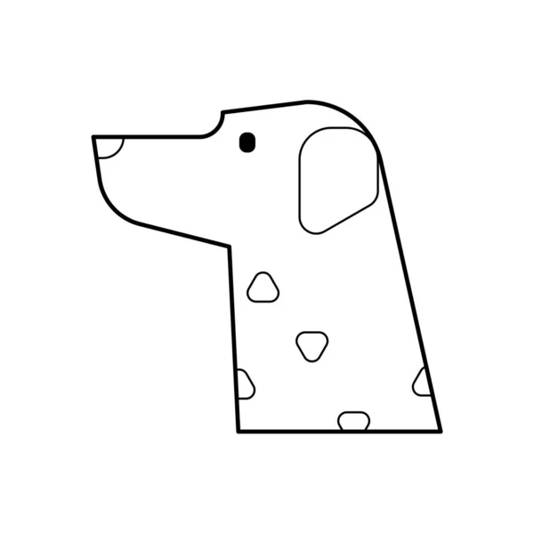 Icono Perro Estilo Simple Aislado Sobre Fondo Blanco Animal Símbolo — Archivo Imágenes Vectoriales