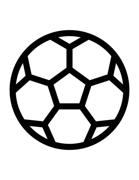 Voetbal Icoon Zwarte Stijl Geïsoleerd Witte Achtergrond Sport Symbool Vector — Stockvector