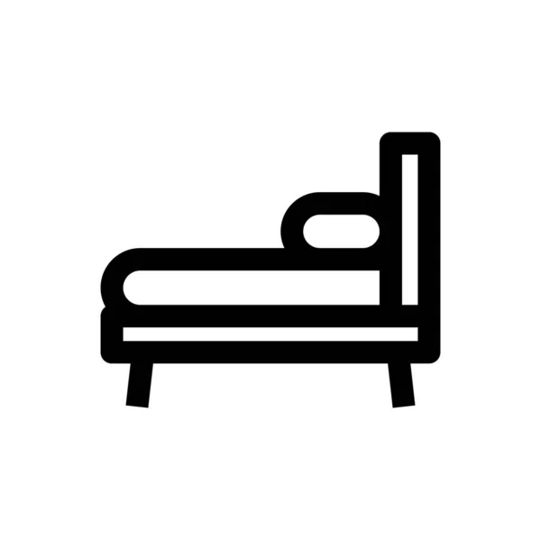 Cama Icono Ilustración Vectorial — Vector de stock