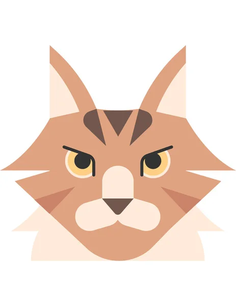 Ilustración Vectorial Cara Gato — Vector de stock