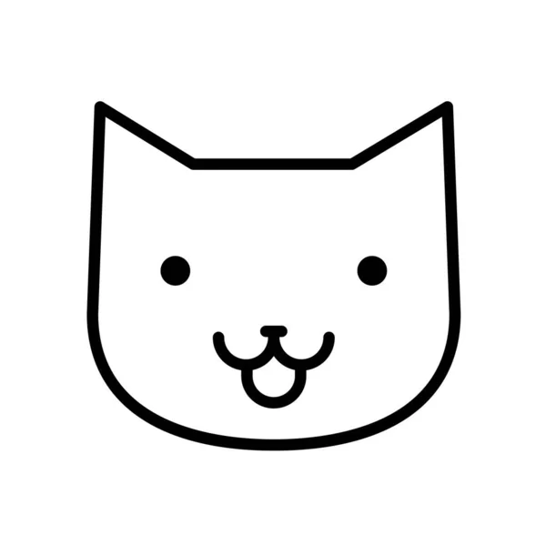 Кошка Иконка Векторная Иллюстрация — стоковый вектор