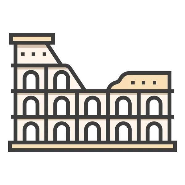 Ikona Sieci Koloseum Ilustracja Wektora — Wektor stockowy