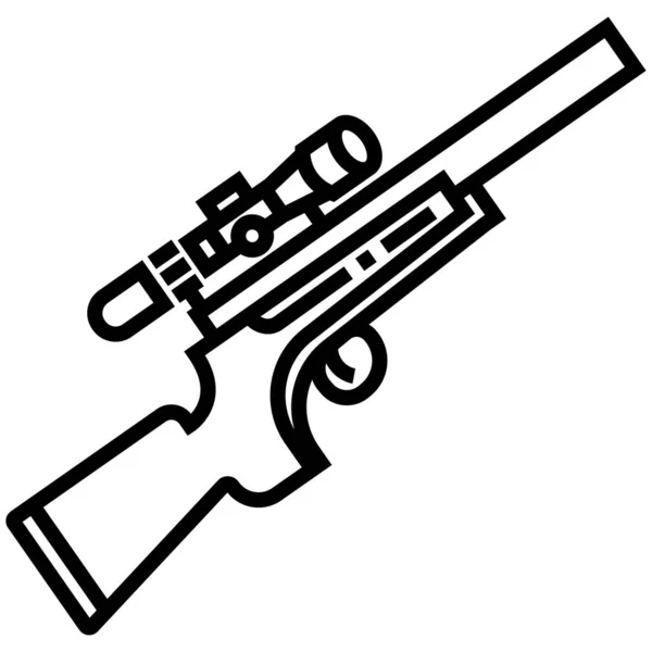 Ícone Arma Rifle — Vetor de Stock