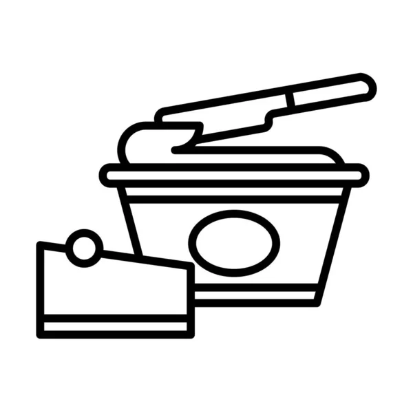 Icono Queso Vector Ilustración — Vector de stock