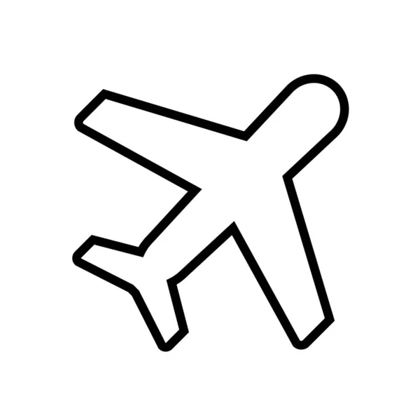 Icono Avión Vector Ilustración — Vector de stock