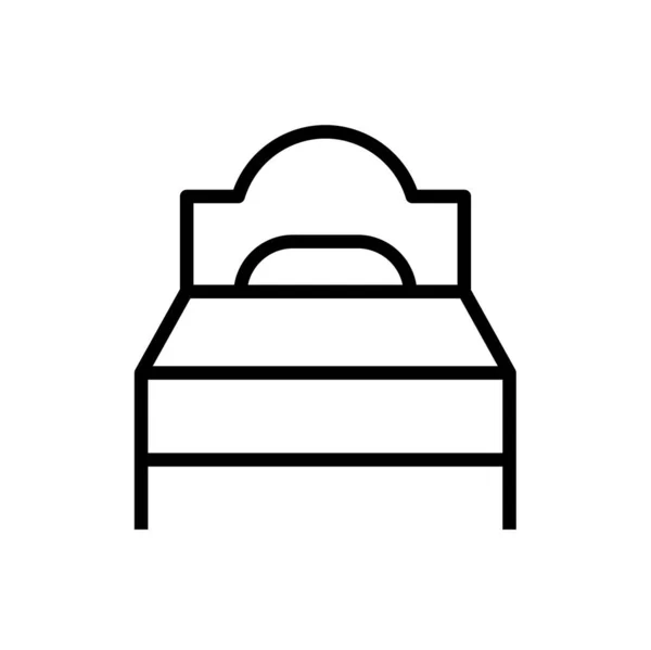 Cama Icono Ilustración Vectorial — Vector de stock