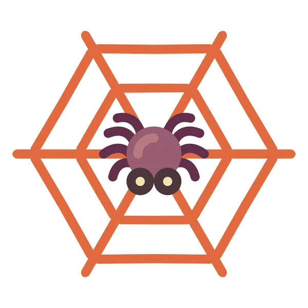 Spinnennetz Ikone Vektor Illustration — Stockvektor