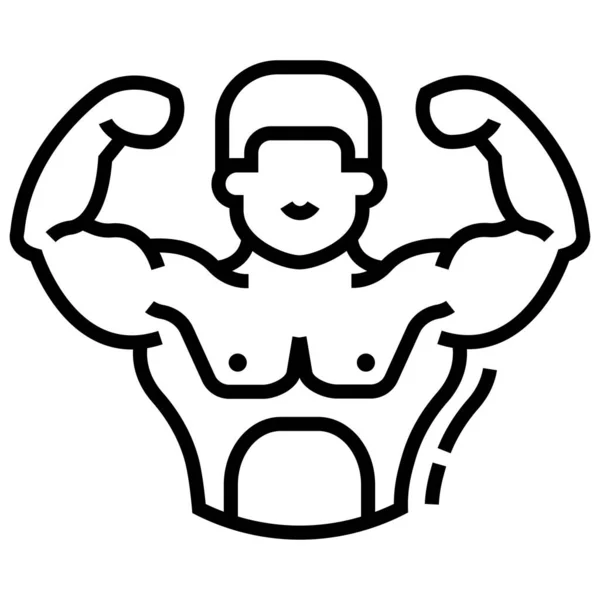 Bodybuilder Silhouette Vektor Illustration — Stockvektor