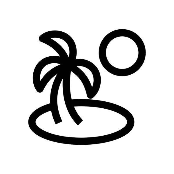 Palmera Icono Vector Ilustración Diseño — Archivo Imágenes Vectoriales