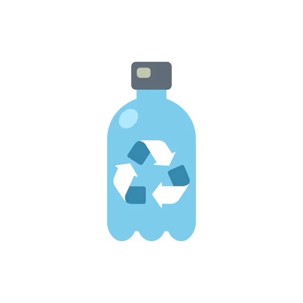 Ilustración Vectorial Icono Papelera Reciclaje Azul — Vector de stock