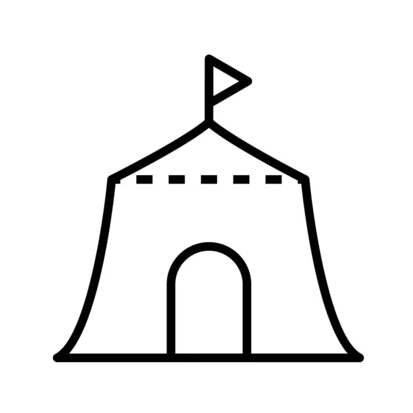 Vector Illustratie Van Middeleeuwse Tent — Stockvector