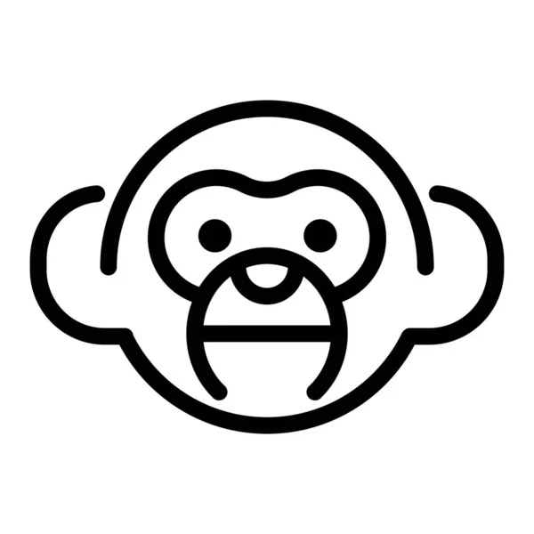 Ilustração Vetor Ícone Plano Macaco —  Vetores de Stock