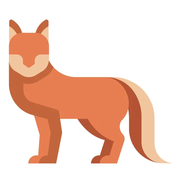 Fox Web Icono Ilustración Vectorial — Vector de stock