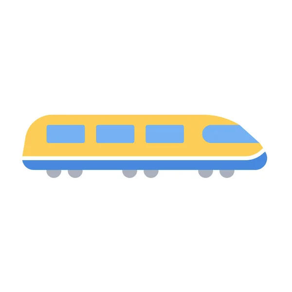 Vlakke Vectoricoon Van Trein — Stockvector