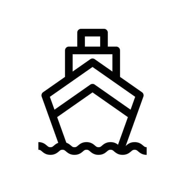 Ícone Vetor Plano Barco —  Vetores de Stock